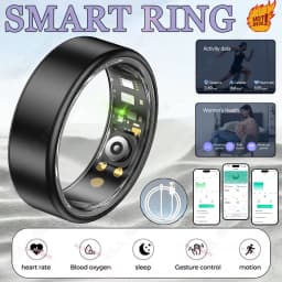 All Size(6-14) Smart Ring for Women Men Healthy Heart Rater Blood pressure Monitor Waterproof Take Photo Control Smartring S R09
