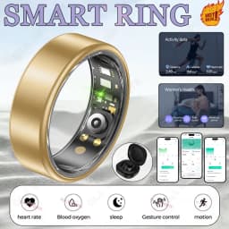 All Size(6-14) Smart Ring for Women Men Healthy Heart Rater Blood pressure Monitor Waterproof Take Photo Control Smartring S R09