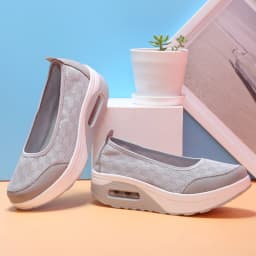 Women Platform Sneakers 2021 New Fashion Womens Casual Office Shoes Wedges Swing Shoes Thick Sole Big Size 42 Nurse Work Shoes
