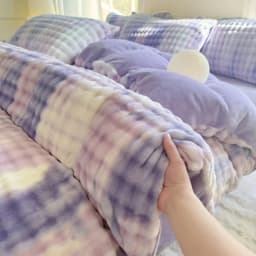 Bonenjoy 1pc Plush Duvet Cover Warm Quilts Cover Skin-friendly Bedding Solid Color Comforter Covers 이불커버 (No Pillowcase)