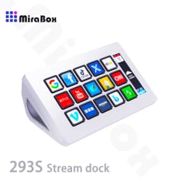 MiraBox 293S Stream Deck Macro Keypad โ 15 Customizable LCD Keys for OBS, Music, Web & Productivity, Drag & Drop Setup