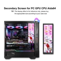 7.84 Inch HD Mini Monitor USB-C IPS Stretched Bar LCD Display for Computer Laptop Aida64 CPU GPU Monitoring Secondary Screen