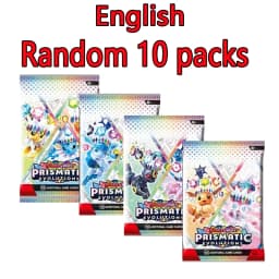 10 Packs Pokémon Bright Stars151 Prismatic Evolutions PALDEAN FATES English Edition Battle Reinforcement Trading Cards Gift Set