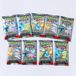10 Packs Pokémon Bright Stars151 Prismatic Evolutions PALDEAN FATES English Edition Battle Reinforcement Trading Cards Gift Set