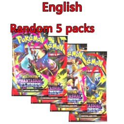 10 Packs Pokémon Bright Stars151 Prismatic Evolutions PALDEAN FATES English Edition Battle Reinforcement Trading Cards Gift Set
