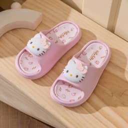 Sanrio Hello Kitty Kuromi My Melody Indoor Slippers Ladies Family Home Cute Cartoon Anime Kawaii Super Extra Soft Anti Slip Gift
