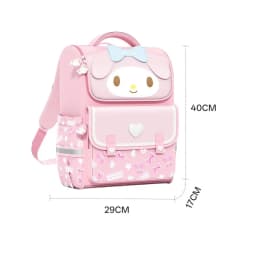 Sanrio Kuromi Primary School Daily Use Bag Ergonomic Multi-Compartment Lightweight Spine Support Wide Shoulder Straps Backpack