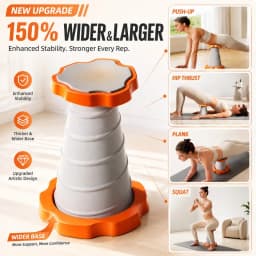 Ergonomic Core Training Assist Push Up Bar Automatic Rebound Spring Floor Stand Home Gym Pilates Upper Body Strength Equipment