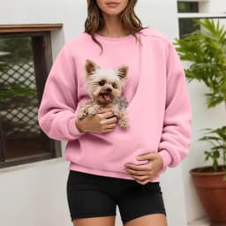 Cozy Pet Carrier Hoodie For Small Cats And Dogs Outdoor Winter Travel Pouch In Chest Bag Pet Sleeping Sweatshirt Plush Pullovers