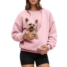 Cozy Pet Carrier Hoodie For Small Cats And Dogs Outdoor Winter Travel Pouch In Chest Bag Pet Sleeping Sweatshirt Plush Pullovers