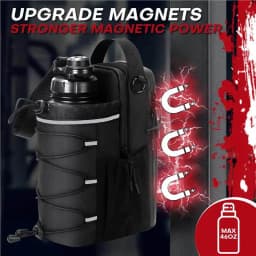 Magnetic Gym Bag Large Capacity Magnetic Carrier Bag With Phone Pocket Portable Gym Water Bottle Pouch Gym Accessories Storage