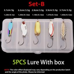 1/5pcs/lot Wobbler Lures 3g/10g/15g Metal Vib Fishing Lure Set Sinking Hard Metal VIB Sea Fishing Lures Artificial Pesca Bait
