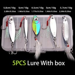1/5pcs/lot Wobbler Lures 3g/10g/15g Metal Vib Fishing Lure Set Sinking Hard Metal VIB Sea Fishing Lures Artificial Pesca Bait