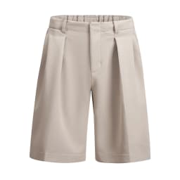 Old Money Aesthetic Shorts Men Elastic Waist Wide Leg Relaxed Fit Casual Dress Business Shorts Lightweight Solid Color Pleated