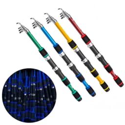 Telescopic Fishing Rod Reel With Telescopic Fishing Rod And Rotating Reel Baits Hooks Travel Pole Set Fishing Rod Accessories