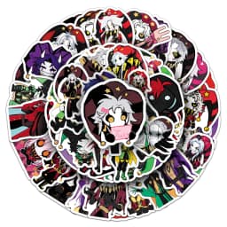 50PCS The Freak Circus Horror Game Graffiti Stickers Decoration Luggage Phone Guitar Scraphbook Waterproof Stickers Kid Toys