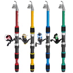 Fishing Pole Set Full Kits Telescopic Fishing Rod Reel For Combo Full Kit Rod Pole Spinn Reel Gear Set Carpfishing Accessories
