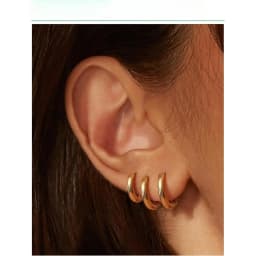 5Pairs Small Hoop Earrings Set for Women 14K Gold Plated Lightweight Tiny Huggie Hoops Mini Cartilage Earrings Pack Hypoallergenic Ear Piercing, Earring Stacking Set