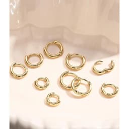 5Pairs Small Hoop Earrings Set for Women 14K Gold Plated Lightweight Tiny Huggie Hoops Mini Cartilage Earrings Pack Hypoallergenic Ear Piercing, Earring Stacking Set
