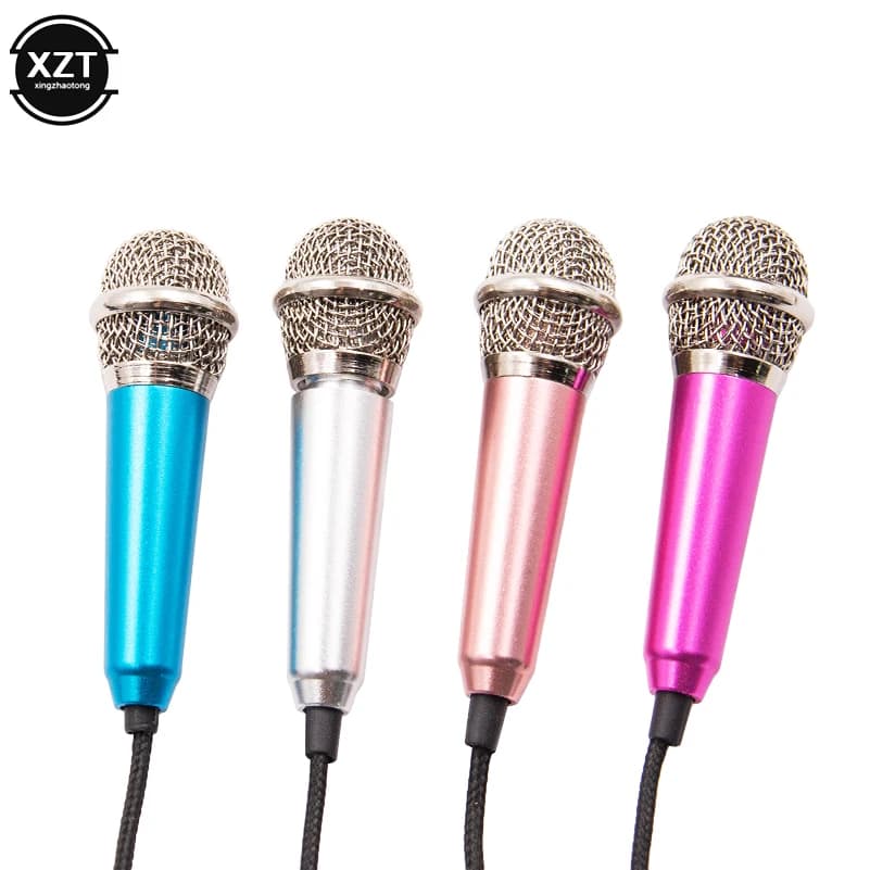 Newest Mini Jack 3.5mm Studio Lavalier Professional Microphone Handheld Mic for Computer for iPhone ipad karaoke