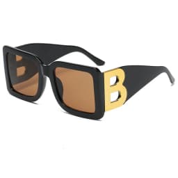 2026 New Fashion Oversized Sunglasses Women Letter B Leg Design Square Luxury Trend Men Retro Big Frame Eyeglasses Oculos De Sol