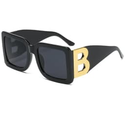 2026 New Fashion Oversized Sunglasses Women Letter B Leg Design Square Luxury Trend Men Retro Big Frame Eyeglasses Oculos De Sol