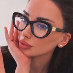 Personalized Cat-Eye Large Frame Anti-Blue Light Glasses New Light Luxury Casual Glasses Frame Fashionable Women's Glasses Frame