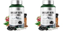 Shilajit Ultra with L-Arginine for Natural Energy and Vitality 60 Capsules Non-GMO Endurance Stamina Antioxidant Supplement