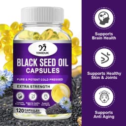 Yimiduk Premium Black Seed Oil Supplement, for Overall Wellness & Vitality, Joint & Brain Health & Immune System, Anti Aging