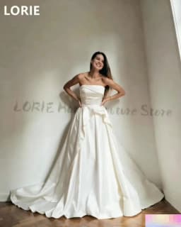LORIE A-line Strapless Wedding Dress vestidos de novia فساتين سهرة Elegant Princess Wedding Gown Customized 2025