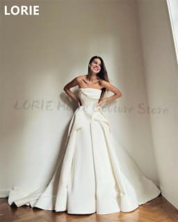LORIE A-line Strapless Wedding Dress vestidos de novia فساتين سهرة Elegant Princess Wedding Gown Customized 2025