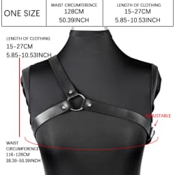 Women Single Fashion Shoulder Strap PU Leather Harnesses Belt Adjustable Punk Goth Clothing Y2k Accessories