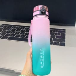 500ML/1000ML Large Capacity Sports Water Bottle Motivational Leak Proof Portable Reusable Plastic Cups Outdoor Travel Gym Jugs
