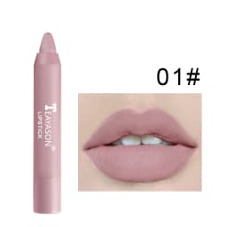 TEAYASON Nude Velvet Matte Lipstick Long Lasting Moisturizing Lip Crayon High Pigment Rotate Lipsticks Pen Woman Cosmetics