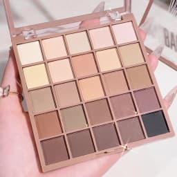 Eyeshadow palette in 25 colors, matte brown nude multi-color eyeshadow, high color rendering, waterproof and sweatproof, daily e