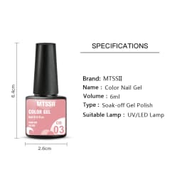 Mtssii 6PCS/Set Nude Color Gel Nail Polish Set 150 Colors Glitter Semi Permanent UV Led Gel Varnish Soak Off Nail Gel Art Design