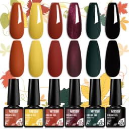 Mtssii 6PCS/Set Nude Color Gel Nail Polish Set 150 Colors Glitter Semi Permanent UV Led Gel Varnish Soak Off Nail Gel Art Design