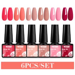 Mtssii 6PCS/Set Nude Color Gel Nail Polish Set 150 Colors Glitter Semi Permanent UV Led Gel Varnish Soak Off Nail Gel Art Design