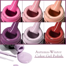 Mtssii 6PCS/Set Nude Color Gel Nail Polish Set 150 Colors Glitter Semi Permanent UV Led Gel Varnish Soak Off Nail Gel Art Design