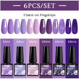 Mtssii 6PCS/Set Nude Color Gel Nail Polish Set 150 Colors Glitter Semi Permanent UV Led Gel Varnish Soak Off Nail Gel Art Design