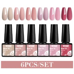 Mtssii 6PCS/Set Nude Color Gel Nail Polish Set 150 Colors Glitter Semi Permanent UV Led Gel Varnish Soak Off Nail Gel Art Design