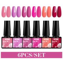 Mtssii 6PCS/Set Nude Color Gel Nail Polish Set 150 Colors Glitter Semi Permanent UV Led Gel Varnish Soak Off Nail Gel Art Design