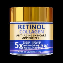 Retinol & Collagen Face Cream 60g, Anti-Aging Firming Moisturizer with Hyaluronic Acid, Fast Delivery