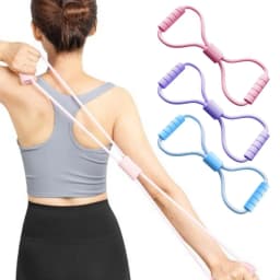1Pc 8-word Type Resistance Band Stretch Fitness Elastic Exercise Belt Elastic Arm Band Yoga Women Equipment Fitn
