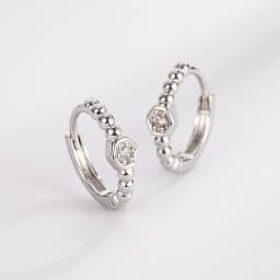 Crystal Zircon Real 925 Sterling Silver Earrings Channel Cubic Zirconia Silver Stud Earrings for Women Sterling Silver Jewelry