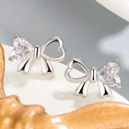 Crystal Zircon Real 925 Sterling Silver Earrings Channel Cubic Zirconia Silver Stud Earrings for Women Sterling Silver Jewelry