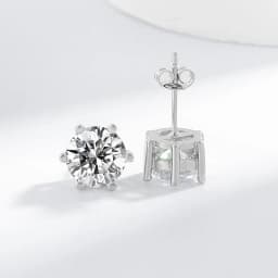 5-9MM Moissanite Earring 925 Sterling Silver Plated with 18k White Gold Stud Earrings For Women Jewelry
