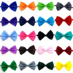 50PCS Bulk Dog Bowtie Small Dog Puppy Neckties Solid Adjustable Bow Tie For Large DogsTies Elastic Dand Pet Accessories