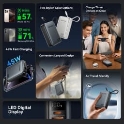 Vention CCC 45W 20000mAh Power Bank Fast Charging Portable Charger for iPhone 18 Pro Max Samsung Galaxy Battery 3C Powerbank