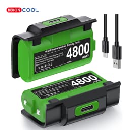 BEBONCOOL for Xbox One/SeriesX|S Controller Batteries 2 X 4800mWh Pack Play and Charge Kit USB-C Charging Cable/4 Covers